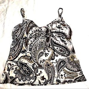 Land’s End tankini top, underwire, removable padding, adjustable straps, 12P